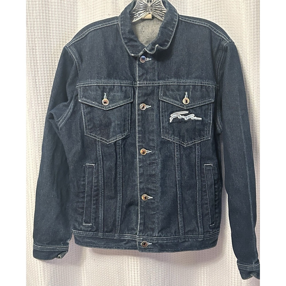 Vintage 2000s Y2K Fubu Denim Jacket Size Large Hip Hop Mens
